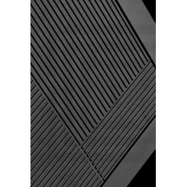 DLB - Входная Дверь ЛБ-311 Муар Черный /  МДФ Черный (без внутренней панели)
