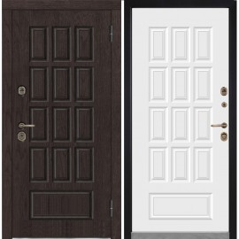 DR - Уличная Входная Дверь ДР-237 Английский орех / Эмаль белая (3K.104/114-CNTRNL)