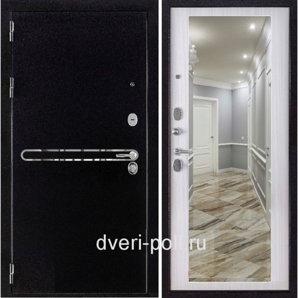 DR - Входная Дверь ДР-219 графит с блёстками / сандал белый, венге (115/130.3K-PRZ.S1-Z) 