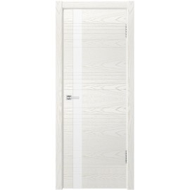 Межкомнатная дверь Moderno L-1 Ясень + Lacobel White
