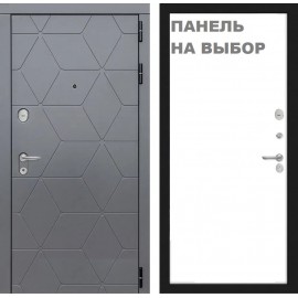 DLB - Входная Дверь ЛБ-316 Шагрень Чёрная / МДФ Графит (без внутренней панели)