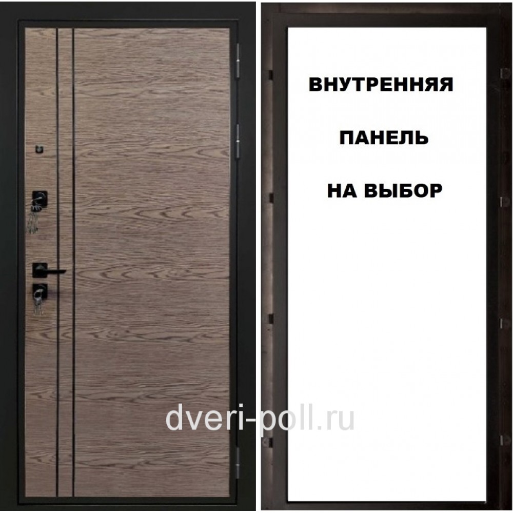 DR - Входная Дверь ДР-113 дуб коньячный / под панель (85/105.2K-LBRT-PP)
