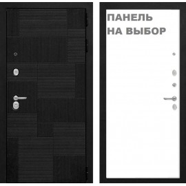 DLB - Входная Дверь ЛБ-311 Муар Черный /  МДФ Черный (без внутренней панели)