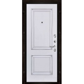 Внутренняя панель для входной двери №9-001 Эмаль Белая / Патина серебро - (База DR)