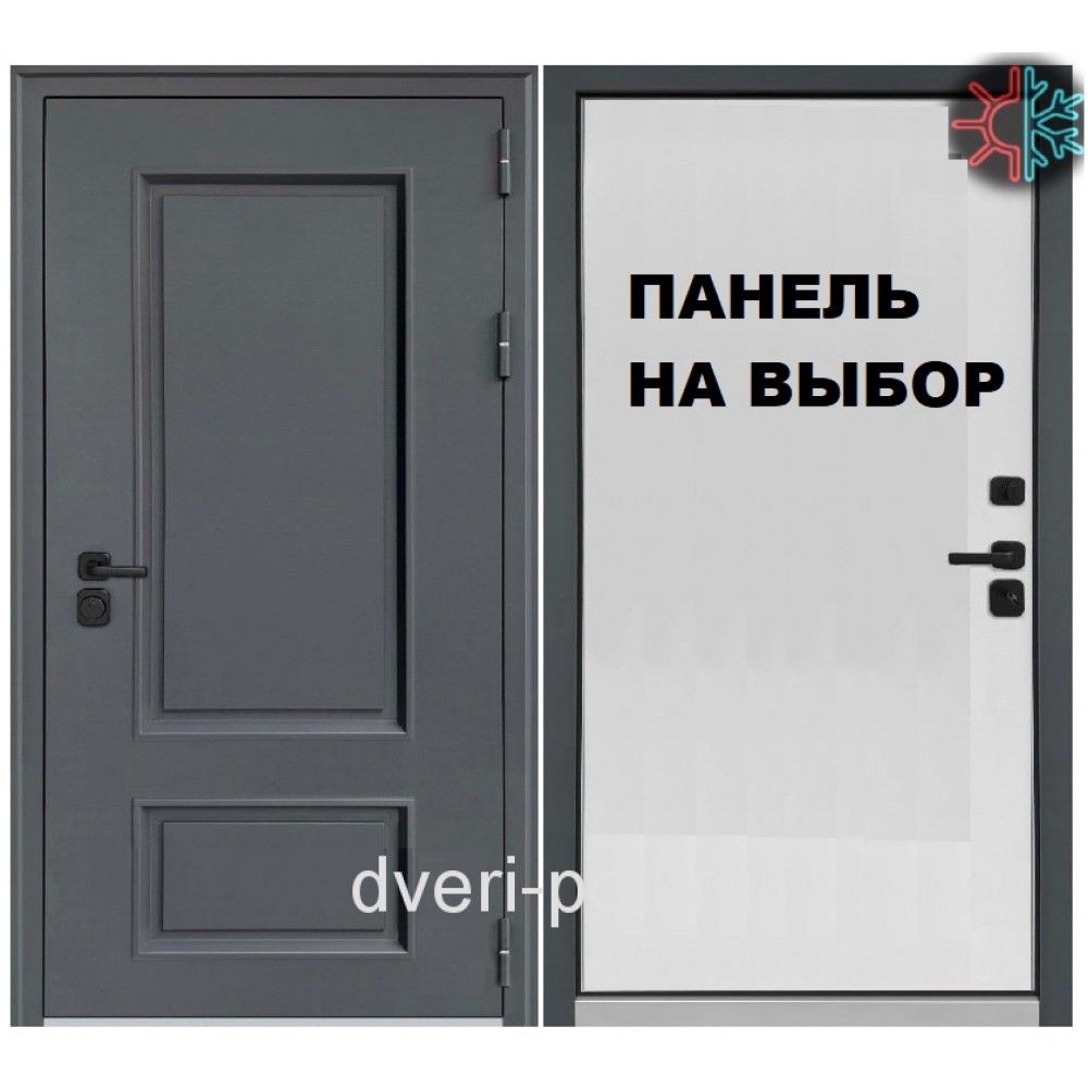 VDR - Уличная Входная Дверь ДР-170 МУАР RAL 7024 / Панель на выбор